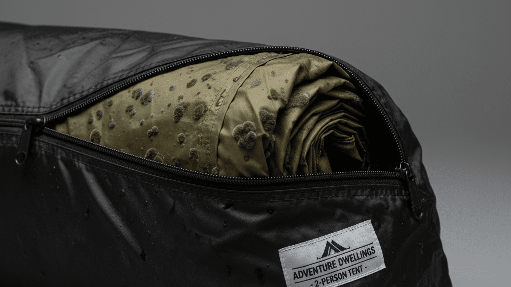 Hardnekkige residu op tentdoek heeft impact op duurzaamheid. - Chemona