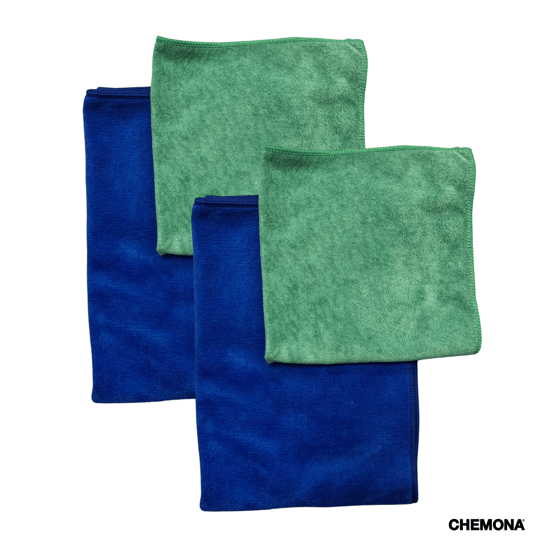 Microvezeldoek 40x40 – Reinigingsdoek streeploos schoon (4x) - Chemona